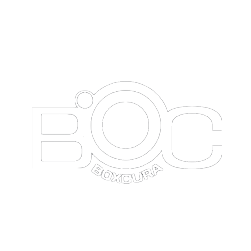 boxcura logo transparant text wit gecenteerd